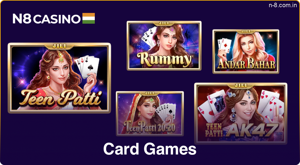 A wide array of traditional and modern card games is available at N8 Casino
