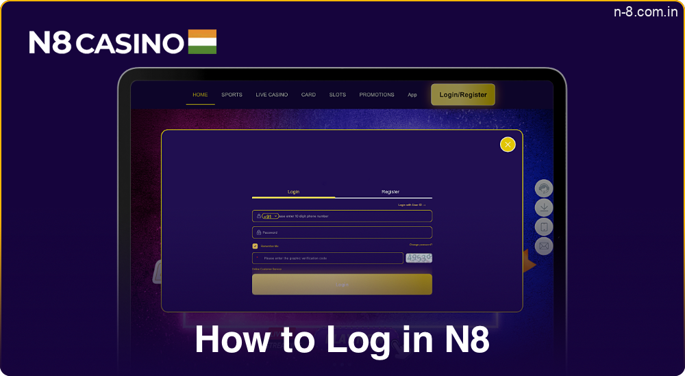 Step-by-Step Login Instructions for N8 Casino