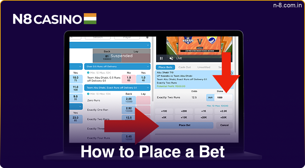 With these few easy steps, you're ready to start betting on your favorite sports at N8.