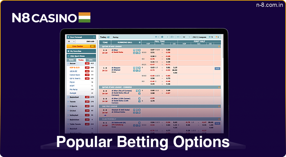 The Most Popular Betting Features on the N8 Casino Platform