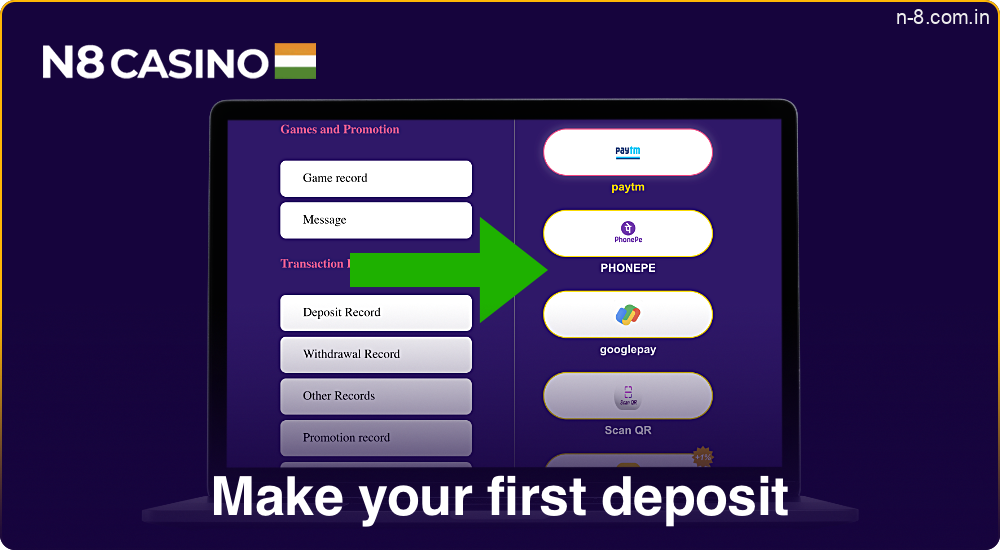 Fund your account using one of the supported payment gateways